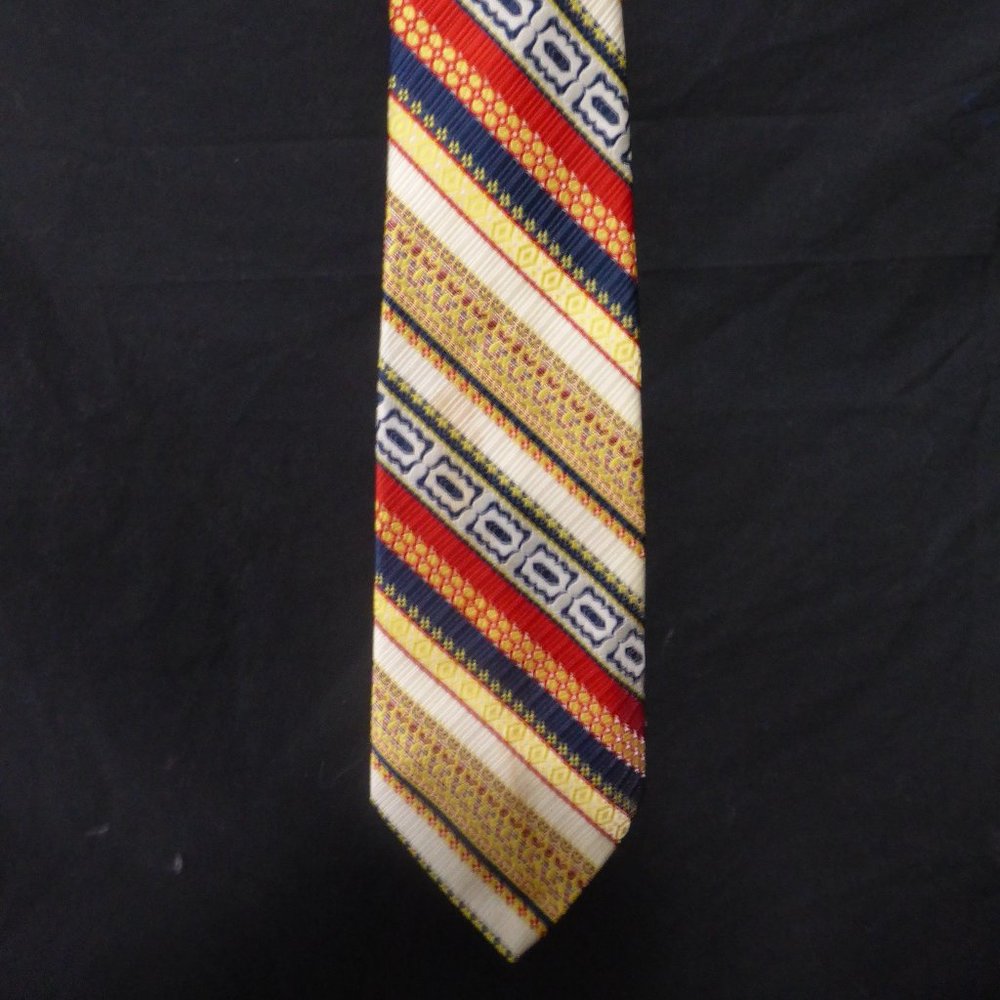 Necktie, striped, colorful, brand unknown, material unknown, mint condition
